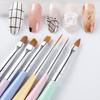 Nail Art Brushes Set Nail Design Painting Brush Kit for Gel Acrylic Detailing Dotting Ergonomic Handles Nail Dotting Tool for Beginners Pros
