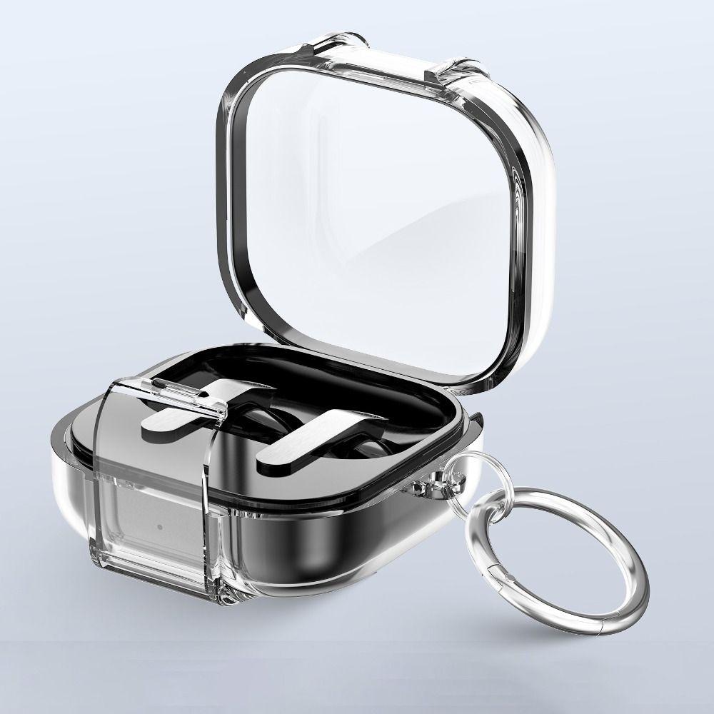 with Phone Stand Earphone Case Transparent Earbuds Cover for Samsung Galaxy Buds4/4pro Travel