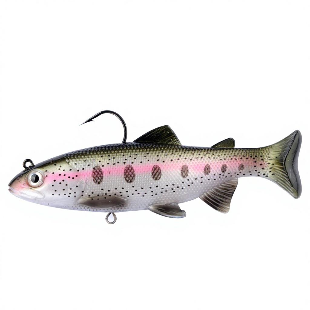Artificial Soft Bait Trout Fishing Gear Hooks Bionic Silicone Soft Lures Design Lead Head 12cm/15cm Sizes Luya Bait