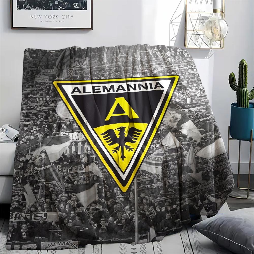 1PC Alemannia Aachen Print Flannel Blanket, High quality Comfortable for All Seasons, Home Decor, Warmth and Comfort, Perfect for Christmas Gifts