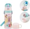 Disney Water Bottle Direct Drinking Sports Bottle 2WAY Stainless Steel One Touch Bottle with Cup Direct 470ml Cup Drinking 430ml Princess 25 Set Name