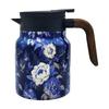 1000ml Floral Pattern Teapot Stainless Steel Vintage Floral Tea Kettle Built-in Infuser Mini Hot Coffee Pot for Hot Drinks