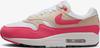 Кроссовки Air Max 1 Women (DZ2628-110) белый/светло-ореховый коричневый/черный/пастельно-розовый