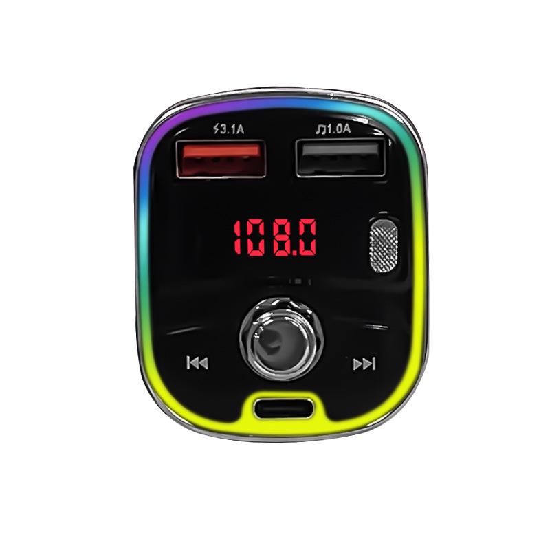 Автомобильный Bluetooth FM-передатчик с двумя USB-портами и функцией быстрой зарядки, с MP3-плеером и прикуривателем