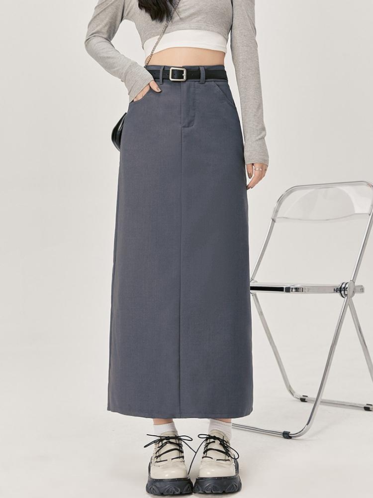 Женский разделенный костюм, юбки-миди, летняя тонкая трапециевидная юбка с высокой талией, женская элегантная повседневная офисная леди, корейский винтажный черный