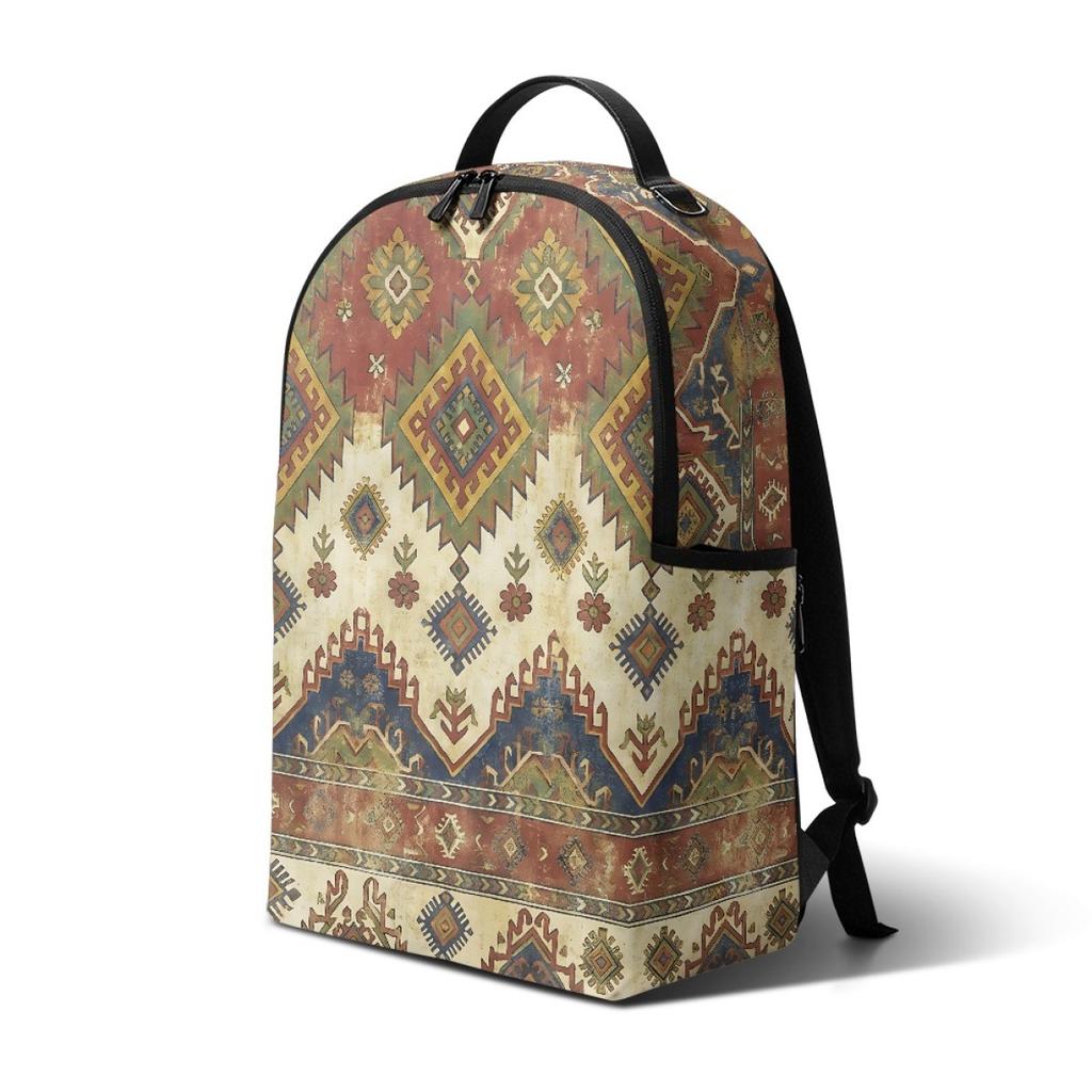 International Station Pod Pattern Custom Backpack Retro Ethnic Style Minimum Order Travel Commemorative Bag