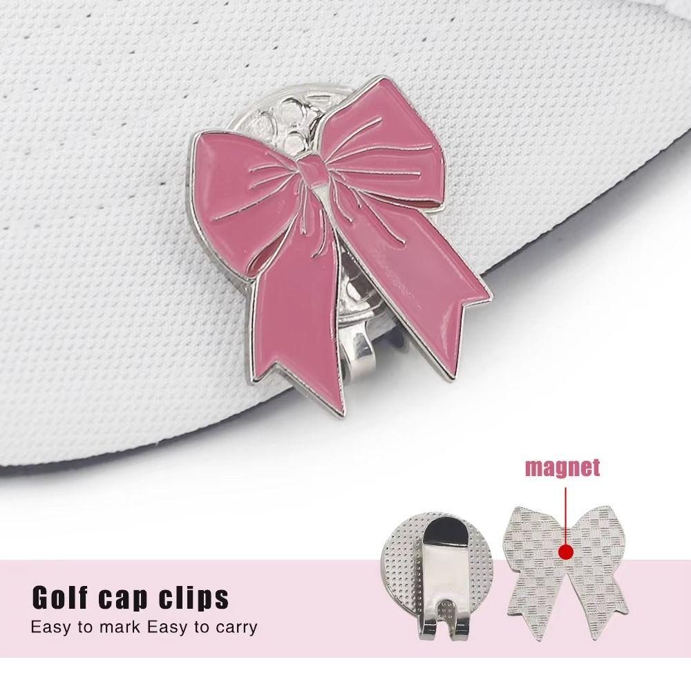 Magnetic Golf Ball Mark Pink Ribbon Golf Hat Marker Sports Cap Golf Cap Clip  Golf Enthusiasts