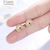 100 %925 Solid Real Sterling Silver 5mmx12mm Rainbow Cloud With Cz Stud Earring For Teen Girl Friend Kid Lady Xy1029