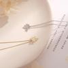 Sterling Silver Maple Leaf Necklace - Korean Style Minimalist Collarbone Chain Pendant for Women