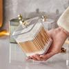 Transparent Cotton Buds Toothpick Storage Box Desktop Dust-Proof Makeup Removal Cotton Lipstick Cosmetics Storage Organization