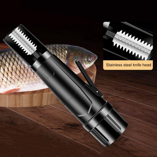 Электрическая чистка рыбы с регулируемой скоростью, электрический удалитель чешуи рыбы, безопасный инструмент для очистки рыбы для кухни и использования на открытом воздухе