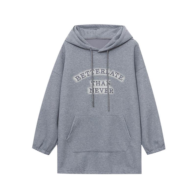 Синан Весенняя толстовка с капюшоном и вышитыми буквами в стиле пустоши SN7097