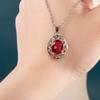 POMOiii Милые женские ожерелья с красным фианитом, простые стильные аксессуары для вечеринки, модное ожерелье с подвеской, ювелирные изделия