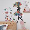 Creative Butterfly Back View Girl's Bedroom Living Room Entrance Background Wall Beautification Stickers