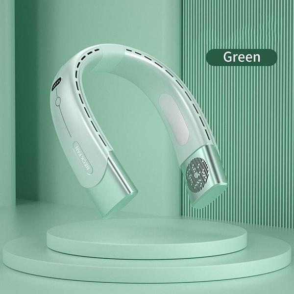 Портативный охлаждающий полупроводниковый вентилятор для шеи, перезаряжаемый, 4000 мАч, без лезвия, подвесной вентилятор для шеи (1200/4000 мАч, два размера)