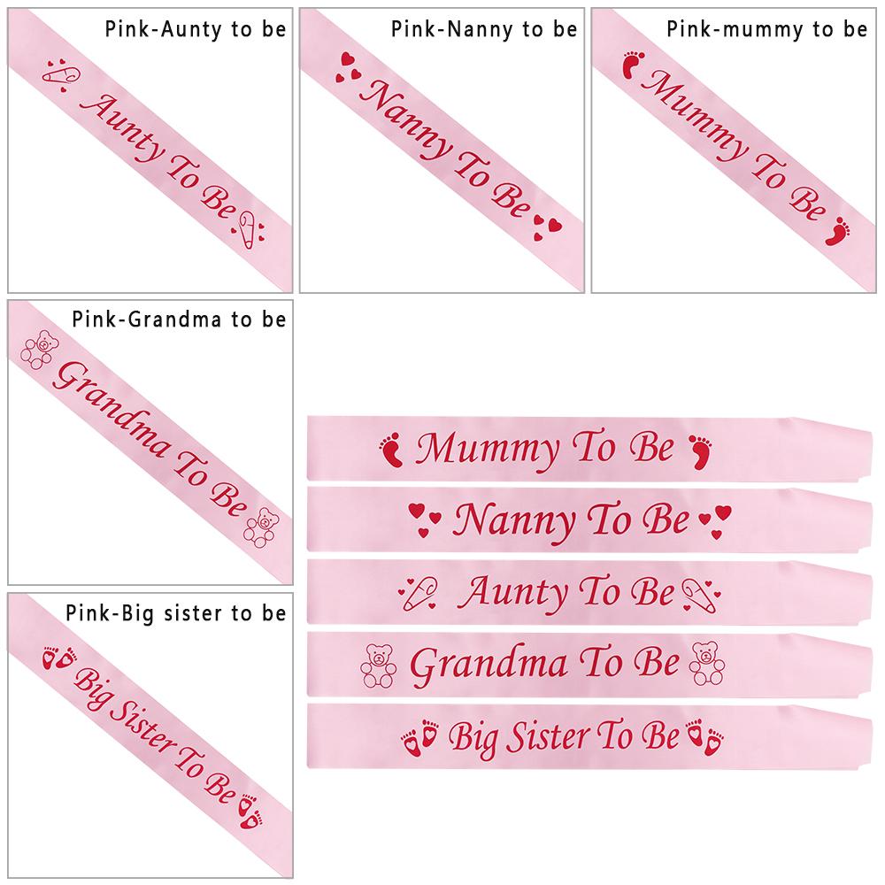 Fashion Mommy To Be Newborn Party Decoration Mom Favor Gift Footprint Sash Boy Girl