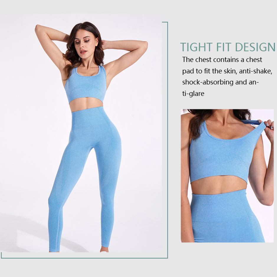 Бесшовный женский комплект для йоги, 3/5 шт., спортивная одежда для тренировок, одежда для спортзала, укороченный топ с длинными рукавами для фитнеса, леггинсы с высокой талией, спортивные костюмы
