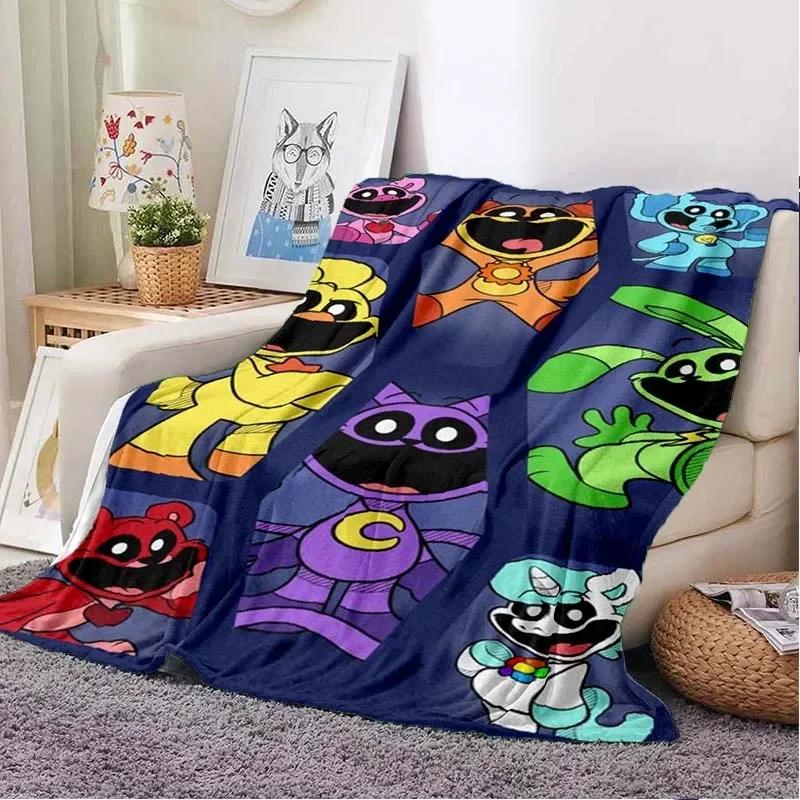 3D-печатное детское одеяло CATNAP DOGDAY с изображением мультяшных улыбающихся зверьков, малышей, супермягкий теплый ковер для спальни, гостиной, дивана, кровати, автомобиля