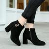 Осенне-зимние замшевые повседневные ботинки «Челси», женские модные ботильоны, зимние плюшевые теплые женские ботинки
