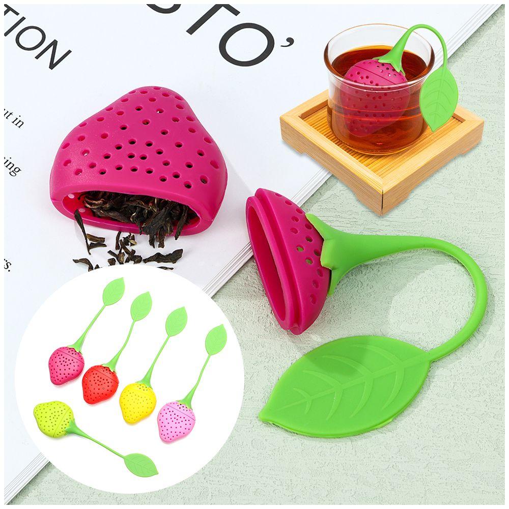 Firmly Filter Reusable Tea Bag Tea Infuser Silicone Tea Ball Coffee Filter Strawberry Teabag