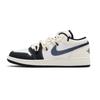 Jordan Air Jordan 1 Cushioning, Wear Resistant Low top Vintage Basketball Shoes Men's Black Beige White 553558-132(Team44-)