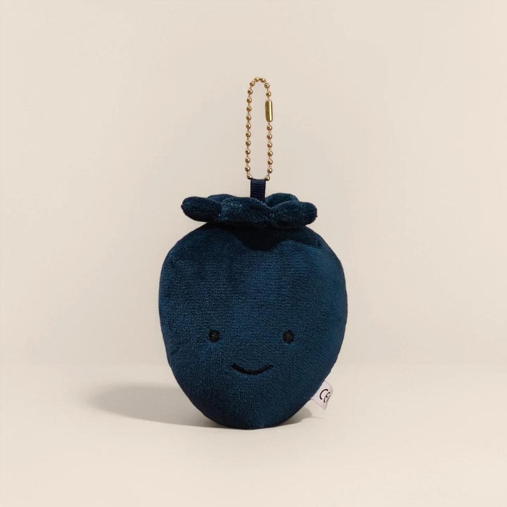 Cartoon Cute Fruit and Vegetable Plush Series Keychain Toy Peach Pear Cherry Doll Smiling Face Fruit Decoration Pet Gift