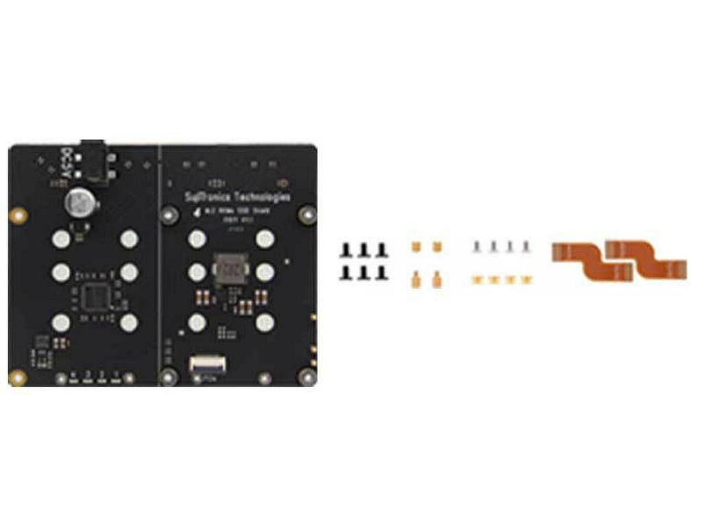 X1011 PCIe к M.2 NVMe четырехпортовая плата расширения SSD для Raspberry Pi 5