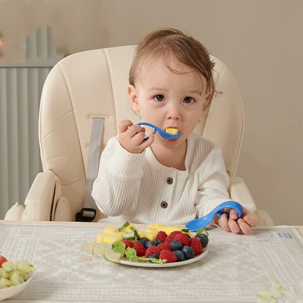 Fork Supplement Tool Children Tableware Elbow Spoon Auxiliary Spoon Baby Spoon Fork Eat Training