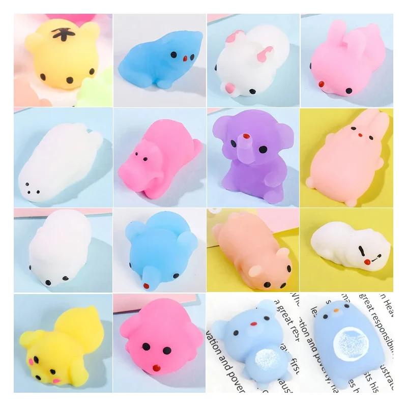 40Pcs Kawaii Squishies Mochi Squeeze Toy Cute Animal Anti-Stress Ball Squishy Fidget Sticky Stress Funny Stranger Kids Gift