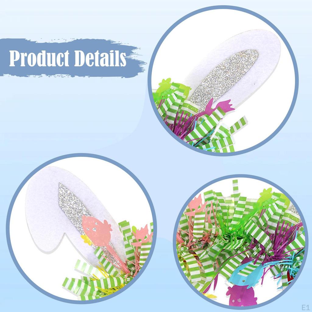 6 Pieces Easter Bunny Ears Headbands Hairbands Lightweight for Women Girls Costume Accessories