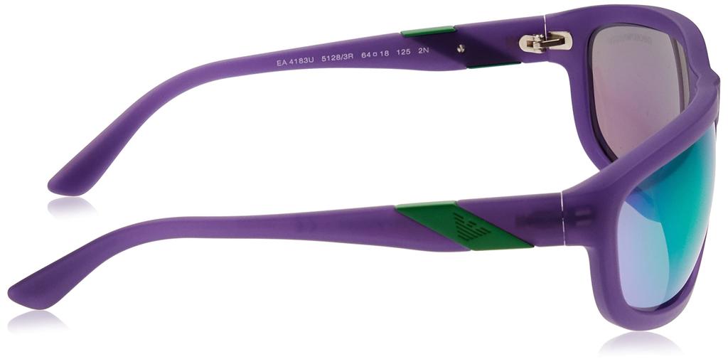 Солнцезащитные очки EA4183U Матовый фиолетовый Зеленая зеркальная линза 64 [Emporio Armani] Опал/Серый