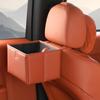 Leather Foldable Car Trash Bin Waterproof Car Backseat Storage Box Vehicle Trash Can  Car Supplies