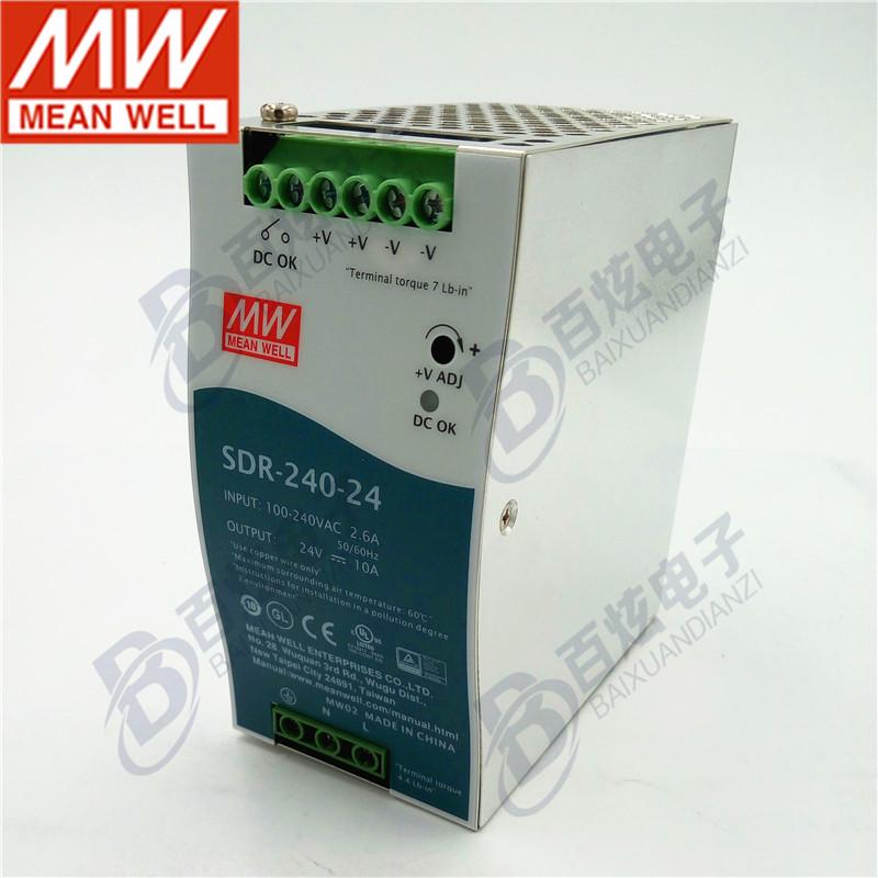 Mean Well SDR-240-24 DIN Rail Power Supply 240W 24V 10A