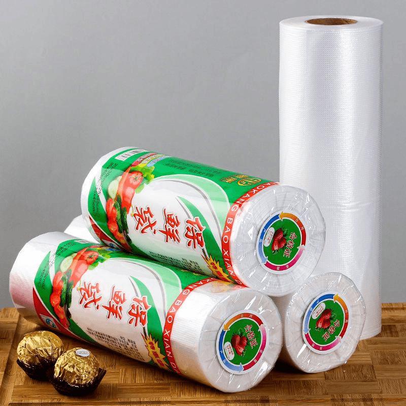 Утолщенные пластиковые пакеты для хранения пищевых продуктов для сохранения свежих продуктов с дизайном ручного отрыва