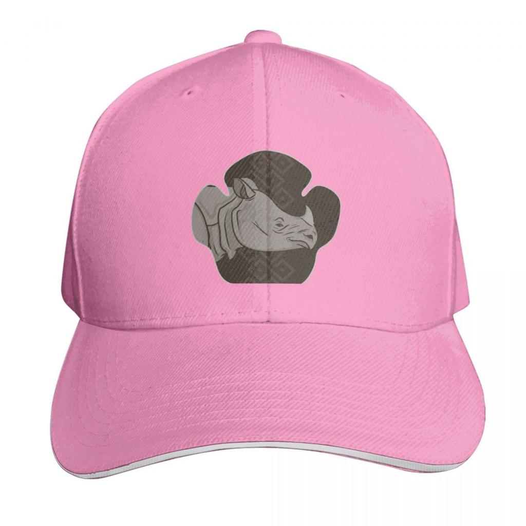 Rhino Footprint Portrait Javan Rhino Baseball Cap Snapback Flat Bill Strapback Dad Hat Six Panel Structured Crown