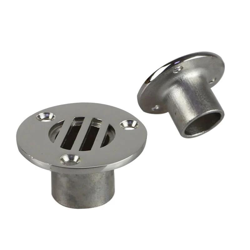 22mm/25mm 316 Stainless Steel Marine Boat Accessories Boat Floor Deck Drain Marine Grade Compact For Ship Yacht Deck Drainage