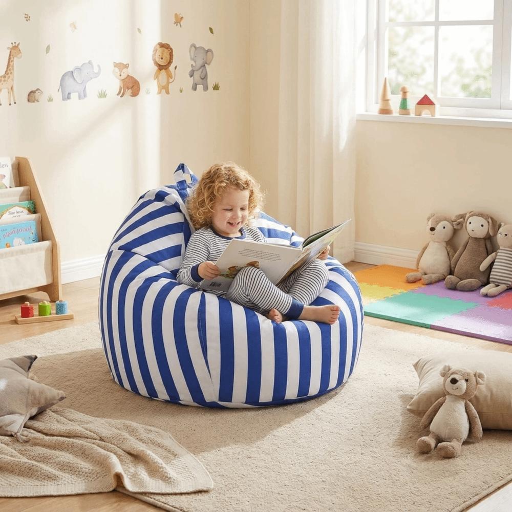 Waterproof Fabric Bean Bag Chair Sun Resistant Floor Cushion Comfortable Lazy Lounger Sofa Garden