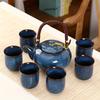 6pcs Japanese Tea Set Kiln Altered Glaze Porcelain Tea Set Include 1 Teapot 6 Tea Cups Unique Chinese Tea Set For Tea Lovers Women Men Tea Accessories