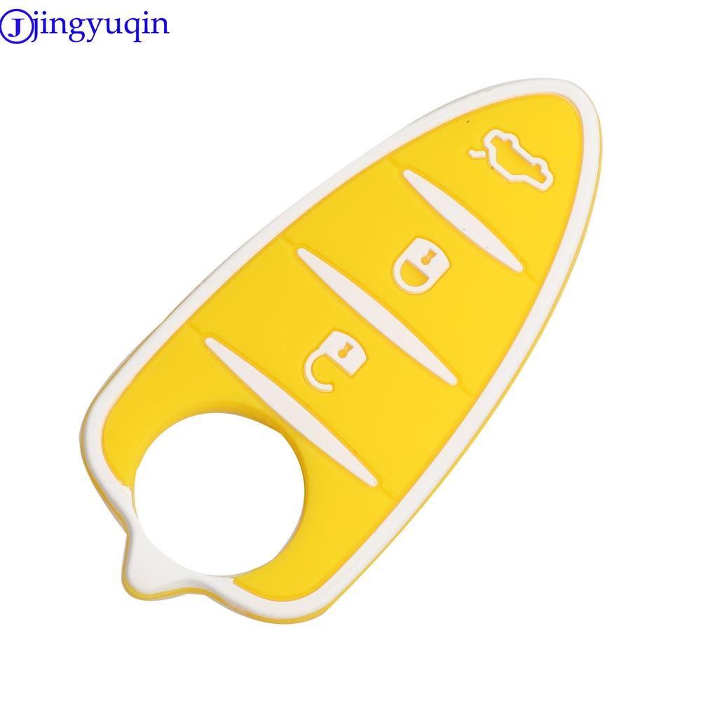 Jingyuqin Автомобильный брелок для ключей Резиновая накладка Чехол 3 кнопки для Alfa Romeo Mito Giulietta 159 GTA Чехол Чехол