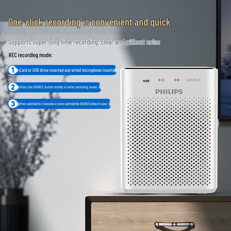 Philips SBM220 Portable Wireless Amplifier Speaker CN plug (adapter included)