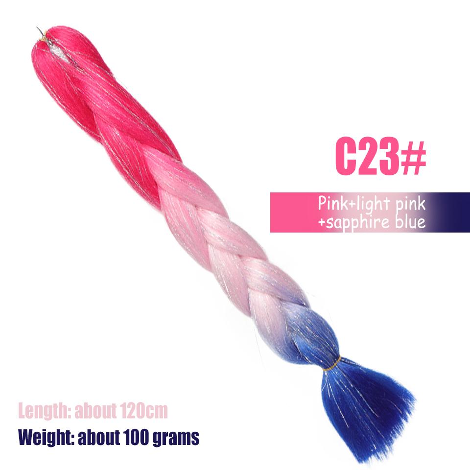 120 см блестящая большая коса синтетический парик женский многоцветный химическое волокно высокотемпературный шелк плетение вручную косичка парик