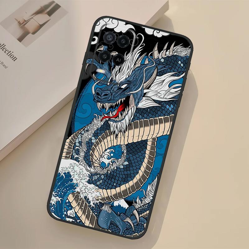 Японский чехол-дракон для Oppo A94 A74 A54 A80 A60 A40 A18 A38 A58 A78 A98 A96 A76 A16 A15 A17 A57 A77 A5 Pro