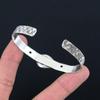 Natural Rose Quartz Gemstone 925 Sterling Silver Bangle Adjustable For Girls