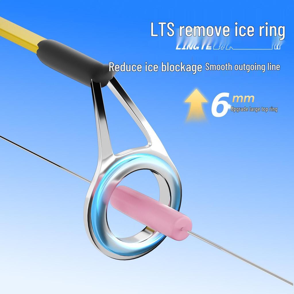 Портативный набор удочек для подледной рыбалки с катушкой с передним фрикционом для зимы и рыбалки с плота