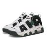 Nike Кроссовки Air More Uptempo Винтажные Баскетбольные Женские Высокие Белый/Зеленый FQ1938-100(Команда645-)