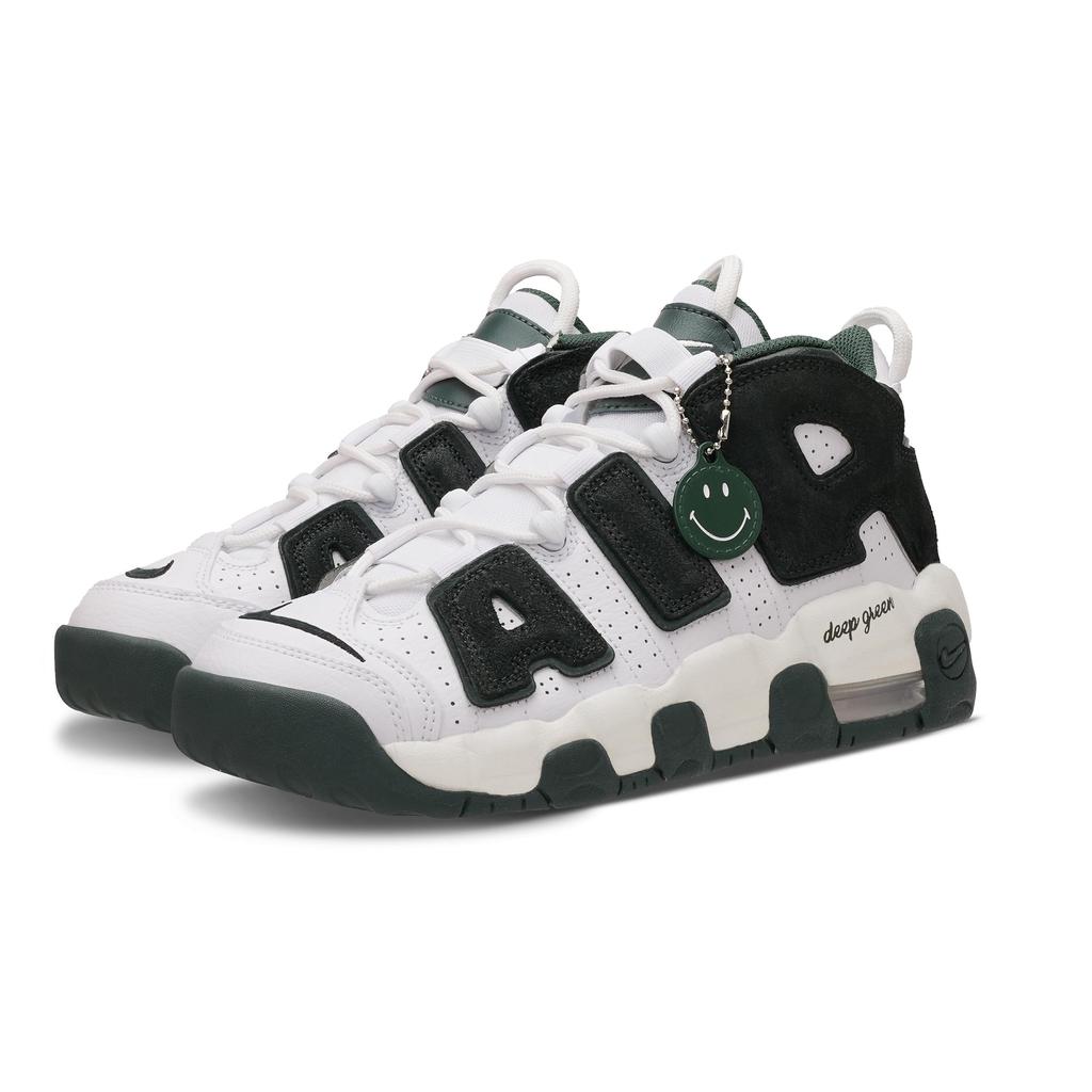 Nike Кроссовки Air More Uptempo Винтажные Баскетбольные Женские Высокие Белый/Зеленый FQ1938-100(Команда645-)