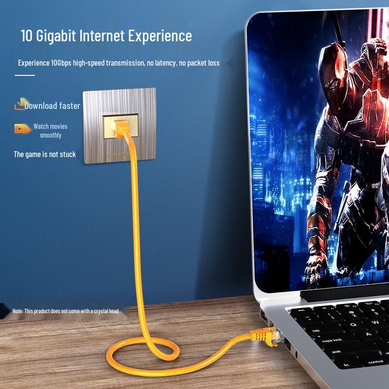 Неэкранированный сетевой кабель Choseal Cat6A из чистой меди, 10 Gigabit