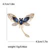 Rhinestone Dragonfly Brooches for Women Unisex Glass Insect Pins Banquet Party Backpack Gifts Jewelry Accessories