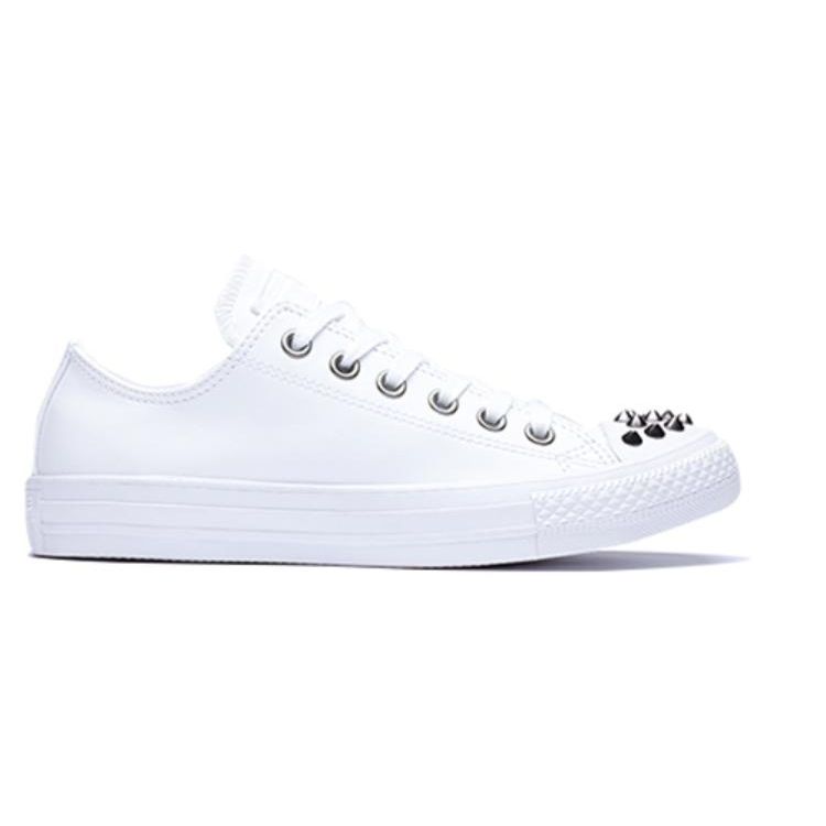 Converse All Star Нескользящие Прочные Низкие Кеды для Скейтбординга Женские Кроссовки Белые 559869C
