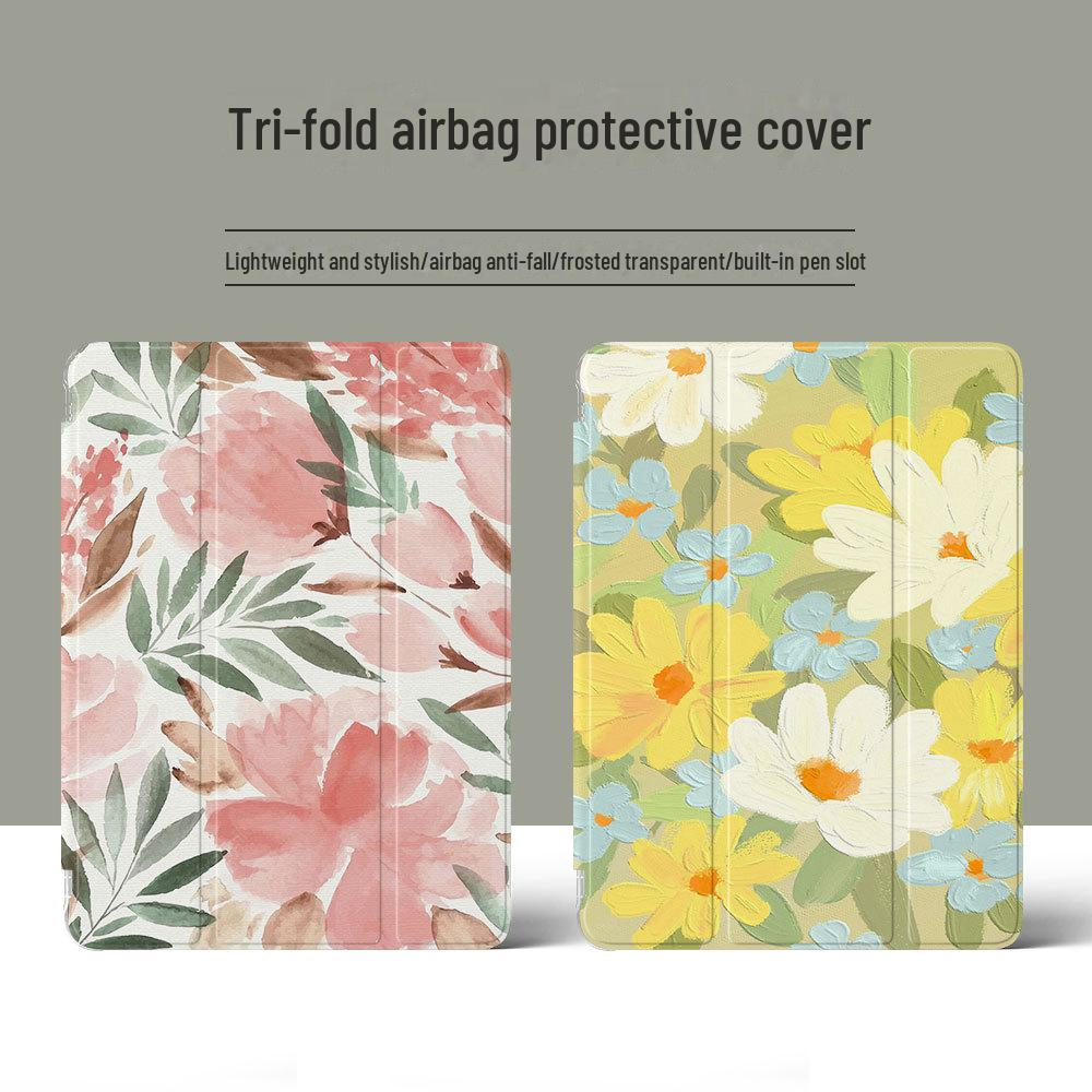 Защитный чехол для iPad 10.2 дюйма с прозрачным дизайном масляной живописи